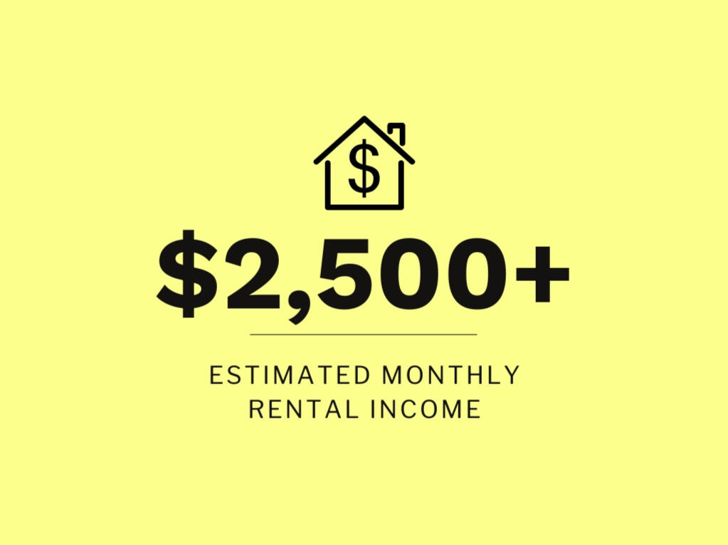 Estimated monthly rental income: $2,500+ Estimated monthly rental income: $2,500-plus for a finished legal garden suite.